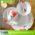 19PCS Porcelain Pattern Dinner Set with Decal (TM627043)